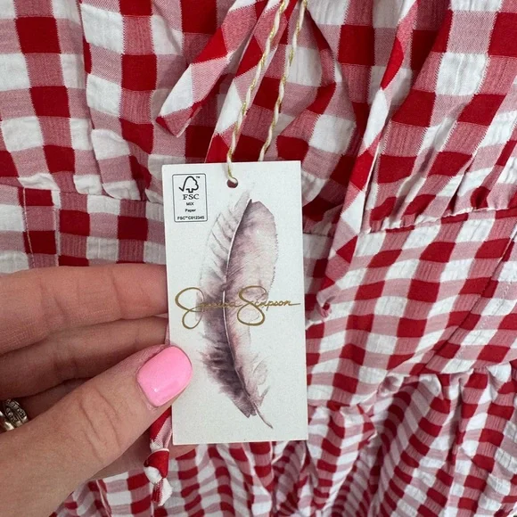 Jessica Simpson•Gingham Maxi Tank Dress•Size S•NWT - Picture 2 of 4